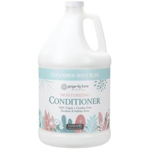 Ginger Lily Farms Botanicals Moisturizing Conditioner for Dry Hair, Island Tranquility, 100% Vegan & Cruelty-Free, Green Tea Lemongrass Scent, 1 Gallon Refill (Pack of 4)(Cucumber Mint Bliss)