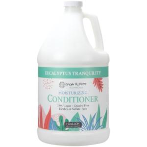 Ginger Lily Farms Botanicals Moisturizing Conditioner for Dry Hair, Island Tranquility, 100% Vegan & Cruelty-Free, Green Tea Lemongrass Scent, 1 Gallon Refill (Pack of 4)(Eucalyptus Tranquility)