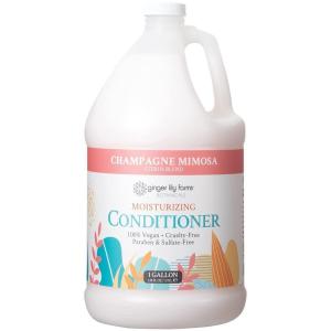 Ginger Lily Farms Botanicals Moisturizing Conditioner for Dry Hair, Island Tranquility, 100% Vegan & Cruelty-Free, Green Tea Lemongrass Scent, 1 Gallon Refill (Pack of 4)(Champagne Mimosa)