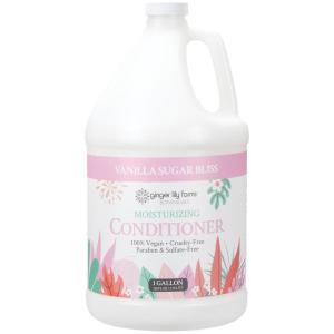 Ginger Lily Farms Botanicals Moisturizing Conditioner for Dry Hair, Island Tranquility, 100% Vegan & Cruelty-Free, Green Tea Lemongrass Scent, 1 Gallon Refill (Pack of 4)(Vanilla Sugar Bliss)
