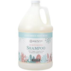 Ginger Lily Farms Botanicals Moisturizing Shampoo for All Hair Types, Coco Mango, 100% Vegan & Cruelty-Free, Coconut Mango Scent, 1 Gallon (128 fl oz) Refill(Cucumber Mint Bliss)