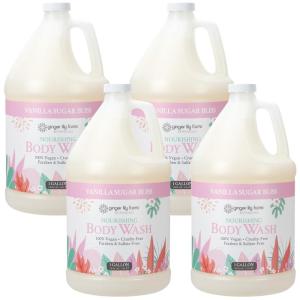 Ginger Lily Farms Botanicals Nourishing Body Wash, 100% Vegan & Cruelty-Free, Bath & Shower Gel for Men and Women, Lavender Chamomile Scent, 1 Gallon Refill (128 fl oz)(Vanilla Sugar Bliss)