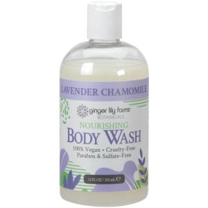 Ginger Lily Farms Botanicals Nourishing Body Wash, 100% Vegan & Cruelty-Free, Bath & Shower Gel for Men and Women, Lavender Chamomile Scent, 1 Gallon Refill (128 fl oz)(Lavender Chamomile)