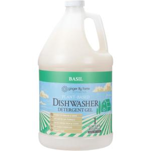 Ginger Lily Farms Botanicals Plant-Based Dishwasher Detergent Gel, 100% Vegan & Cruelty-Free, Fragrance-Free, 1 Gallon (128 Fl Oz) Refill(Basil)