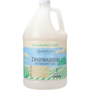 Ginger Lily Farms Botanicals Plant-Based Dishwasher Detergent Gel, 100% Vegan & Cruelty-Free, Fragrance-Free, 1 Gallon (128 Fl Oz) Refill(Fragrance Free)