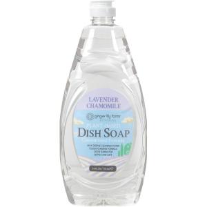 Ginger Lily Farms Botanicals Plant-Based Liquid Dish Soap, Concentrated Formula with Max Grease Cleaning Power, Cruelty-Free, Basil Scent, 1 Gallon Refill (128 Fl. Oz.) (Pack of 4)(Lavender Chamomile)