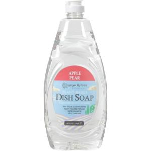 Ginger Lily Farms Botanicals Plant-Based Liquid Dish Soap, Concentrated Formula with Max Grease Cleaning Power, Cruelty-Free, Basil Scent, 1 Gallon Refill (128 Fl. Oz.) (Pack of 4)(Apple Pear)