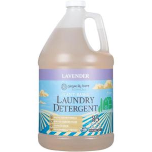 Ginger Lily Farms Botanicals Plant-Based Liquid Laundry Detergent, Free & Clear, Concentrated Formula, HE Compatible, 85 Loads, 1 Gallon (128 fl. oz.)(Lavender)