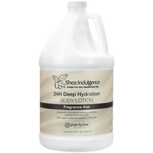 Ginger Lily Farms Botanicals Shea Indulgence 24H Deep Hydration Body Lotion, Coco Mango, 100% Vegan & Cruelty-Free, Coconut Mango Scent, 1 Gallon (128 fl oz) Refill(Fragrance Free)