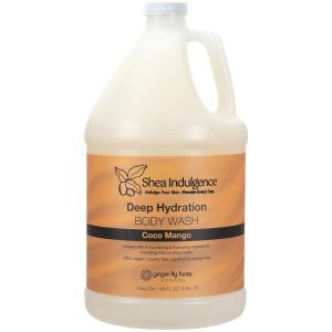 Ginger Lily Farms Botanicals Shea Indulgence Deep Hydration Body Wash, 100% Vegan & Cruelty-Free, Fragrance-Free, 1 Gallon (128 fl oz) Refill(Coco Mango)