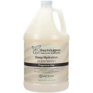 Ginger Lily Farms Botanicals Shea Indulgence Deep Hydration Body Wash, 100% Vegan & Cruelty-Free, Fragrance-Free, 1 Gallon (128 fl oz) Refill(Fragrance Free)