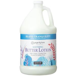Ginger Lily Farms Botanicals Soothing Butter Lotion for Dry, Sensitive Skin, 100% Vegan & Cruelty-Free, Fragrance Free, 1 Gallon (128 fl oz) Refill (pack of 1)(Island Tranquility)