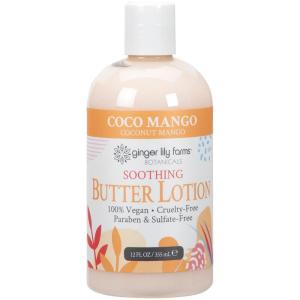 Ginger Lily Farms Botanicals Soothing Butter Lotion for Dry, Sensitive Skin, 100% Vegan & Cruelty-Free, Fragrance Free, 1 Gallon (128 fl oz) Refill (pack of 1)(Coco Mango)