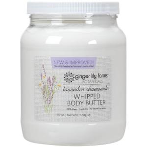 Ginger Lily Farms Botanicals Whipped Body Butter for Dry Skin, Ultra-Hydrating, 100% Vegan & Cruelty-Free, Lavender Chamomile, 59 Ounces(Lavender Chamomile)