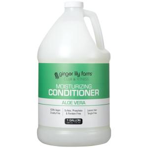 Ginger Lily Farms Club & Fitness Moisturizing Conditioner for Dry Hair, 100% Vegan & Cruelty-Free, Aloe Vera Scent, 1 Gallon (128 fl oz) Refill, white(Aloe Vera)