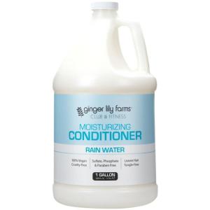 Ginger Lily Farms Club & Fitness Moisturizing Conditioner for Dry Hair, 100% Vegan & Cruelty-Free, Aloe Vera Scent, 1 Gallon (128 fl oz) Refill, white(Rain Water)
