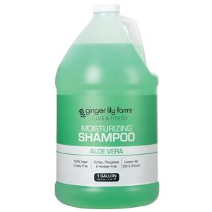 Ginger Lily Farms Club & Fitness Moisturizing Shampoo for All Hair Types, 100% Vegan & Cruelty-Free, Aloe Vera Scent, 1 Gallon Refill (Pack of 4)(Aloe Vera)
